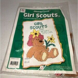 Counted Cross Stitch Kit Girl Scouts Are Beary Special Stoney Creek  NEW